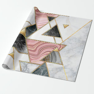 Abstraktens geometriska bakgrund. Modern marble mo Presentpapper