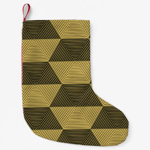 Abstraktens geometriska bakgrund. Sexkantsmaska me Liten Julstrumpa