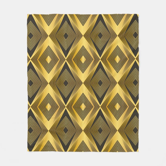 Abstraktens geometriska bakgrund. Vintage Art Deco Fleecefilt (Framsidan)