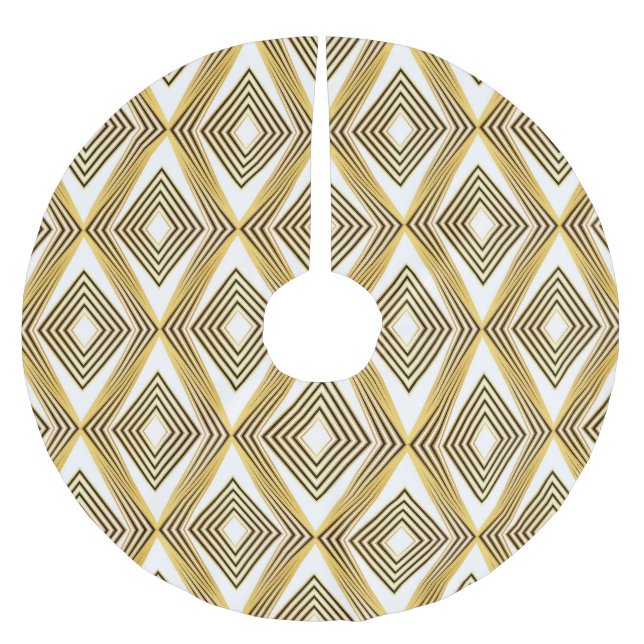 Abstraktens geometriska bakgrundsbild Art Deco Julgransmatta Borstad Polyester (Framsidan)