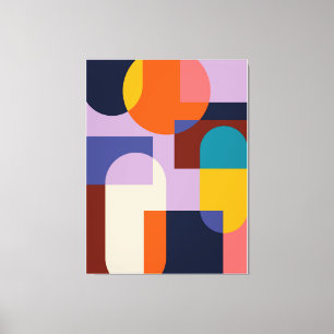 Abstraktens geometriska bakgrundscirkel canvastryck