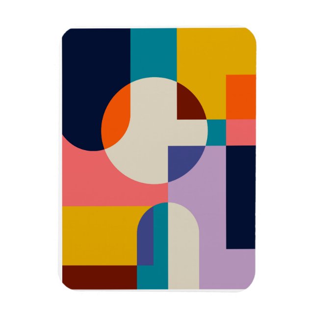 Abstraktens geometriska bakgrundscirkel magnet (Vertikal)