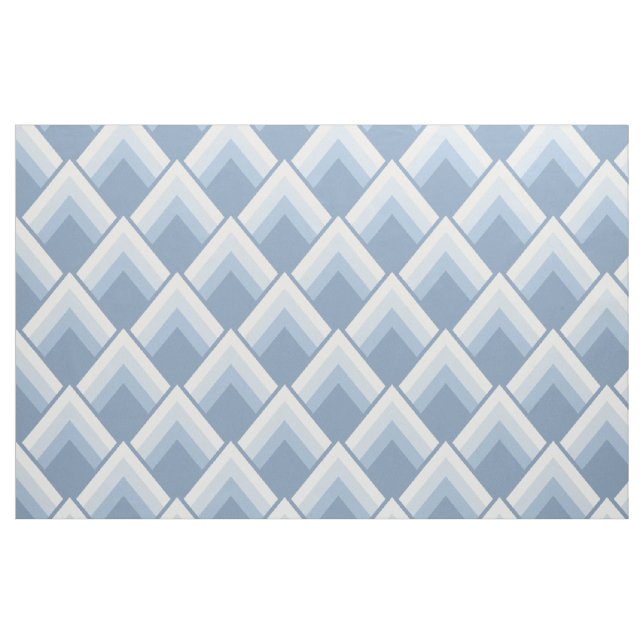 Abstraktens geometriska, blå och benvita tyg (Fat Quarter)