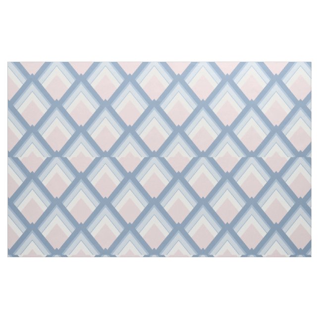 Abstraktens geometriska, blå, rosa och benvita tyg (Fat Quarter)