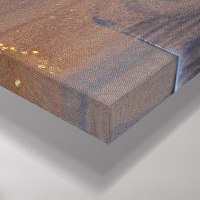 Abstraktens geometriska blombild - texturerad akry canvastryck (Hörn (nedre))