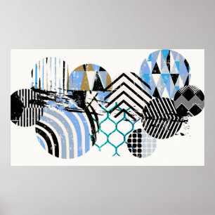 abstraktens geometriska cirkelbakgrund, med grunge poster