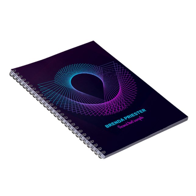 Abstraktens geometriska cirkelformade utformning anteckningsbok (Högra Sidan)
