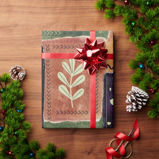 Abstraktens geometriska cirklar Former och Löv | Presentpapper (Julgåva)