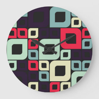 Abstraktens geometriska, datorrelaterade illustrat stor klocka