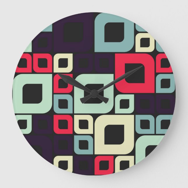 Abstraktens geometriska, datorrelaterade illustrat stor klocka (Framsida)