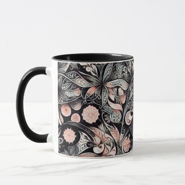 Abstraktens geometriska digitala mönster-design 42 mugg (Vänster)
