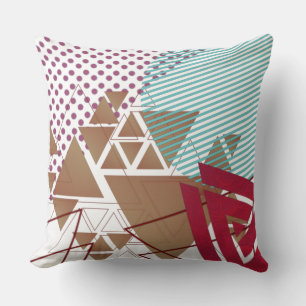 Abstraktens geometriska figurer mönster kudde