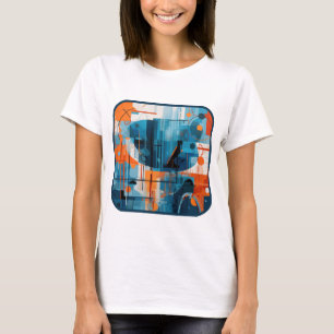 Abstraktens geometriska former - sammansättning t shirt