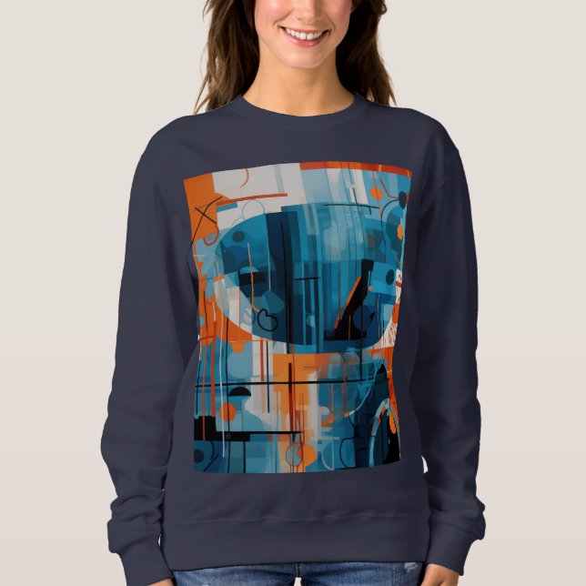 Abstraktens geometriska former - sammansättning t shirt (Framsida)