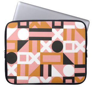 Abstraktens geometriska former sömlösa mönster laptop fodral