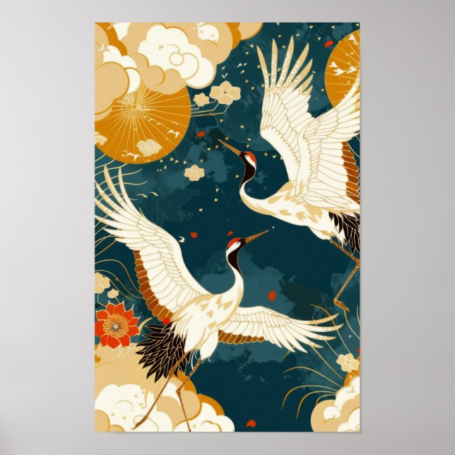 Abstraktens geometriska Gult - bakgrund Poster (Framsidan)