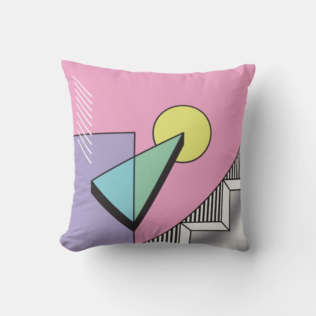 Abstraktens geometriska kompositionsbakgrund i pos kudde (Framsida)