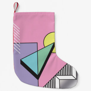 Abstraktens geometriska kompositionsbakgrund i pos liten julstrumpa