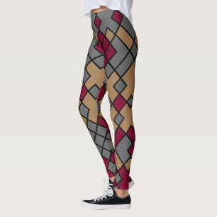 abstraktens geometriska konst leggings