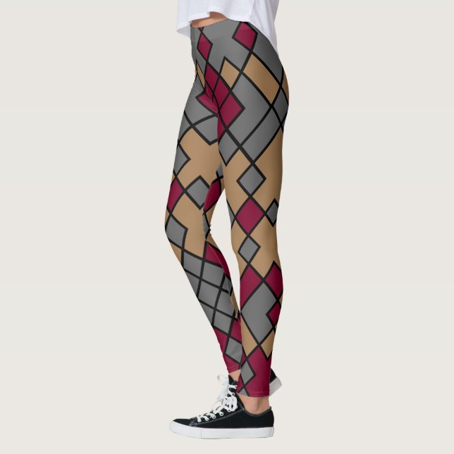 abstraktens geometriska konst leggings (Vänster)