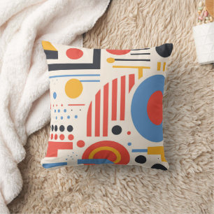 Abstraktens geometriska konst mönster memphis stil kudde