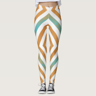 Abstraktens geometriska kvadratdesign leggings