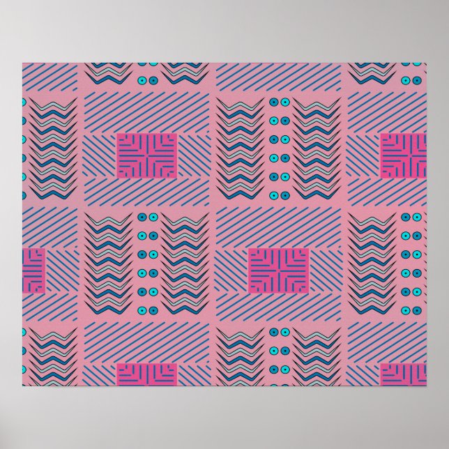 Abstraktens geometriska Linjer och former | POSTER (Framsidan)