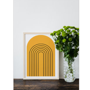 Abstraktens geometriska moderna, minimalistiska Bo Poster