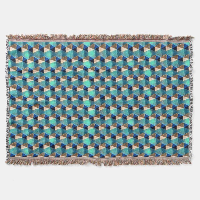 Abstraktens geometriska mönster 1192 - Vinkelforma Filt (Framsidan)