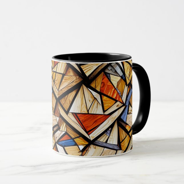 Abstraktens geometriska mönster 20 - Kaffe Mugg (Framsida höger)