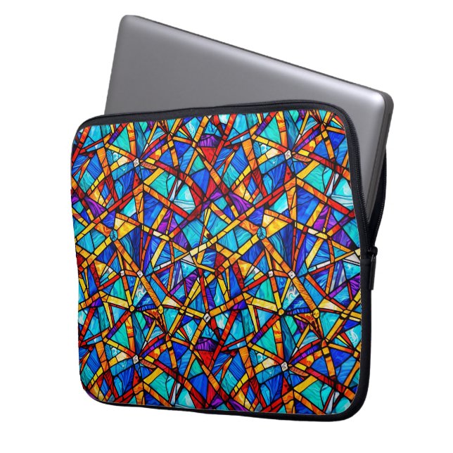 Abstraktens geometriska mönster 22 - Laptop sleeve (Framsidan Vänster)