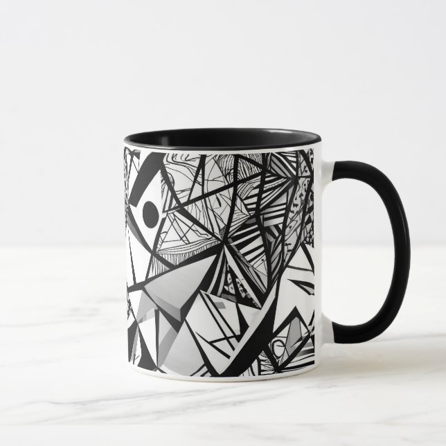 Abstraktens geometriska mönster 24 - Kaffe Mugg (Höger)