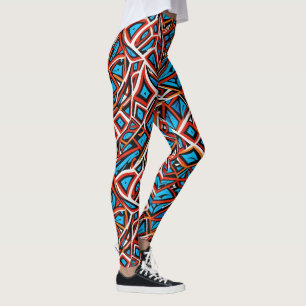 Abstraktens geometriska mönster 31 - baljväxter leggings
