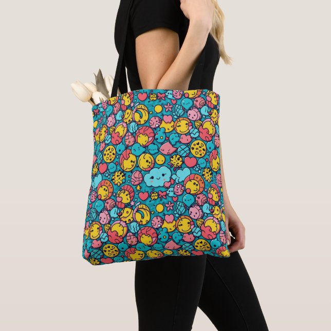 Abstraktens geometriska mönster 33 - Tote Bag Tygkasse (Närbild)