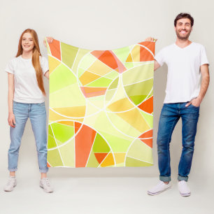 Abstraktens geometriska mönster fleecefilt