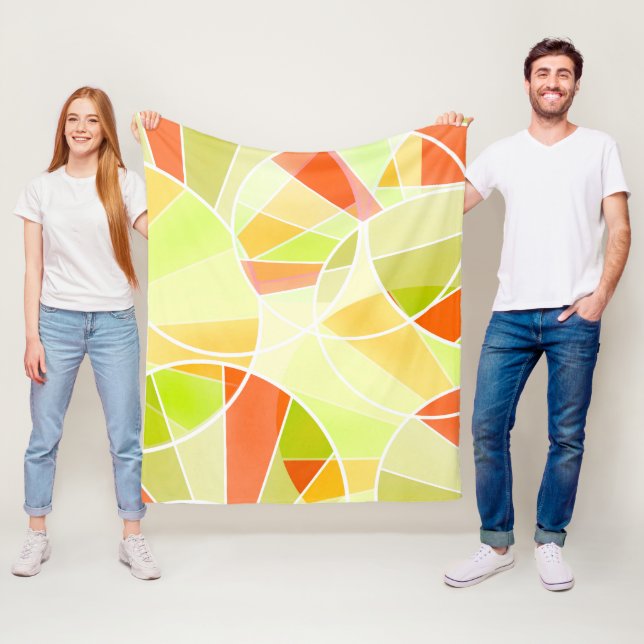 Abstraktens geometriska mönster fleecefilt (På plats)