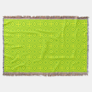 Abstraktens geometriska mönster för Chartreuse-grö Mysfilt