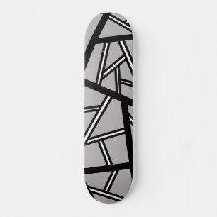 Abstraktens geometriska mönster - grått mini skateboard bräda 18,5 cm