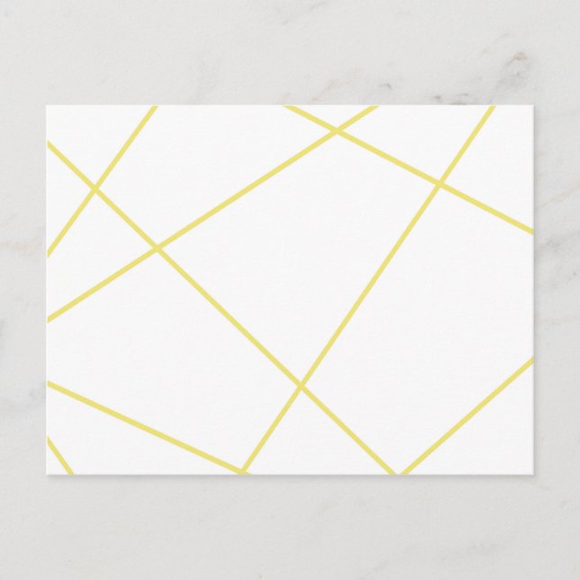 Abstraktens geometriska mönster - guld och vitt. vykort (Framsida)