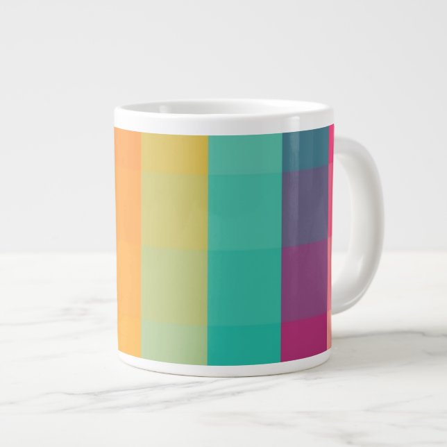 Abstraktens geometriska mönster jumbo mugg (Framsida höger)