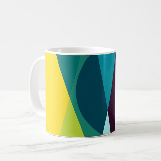 Abstraktens geometriska mönster kaffemugg (Framsida vänster)