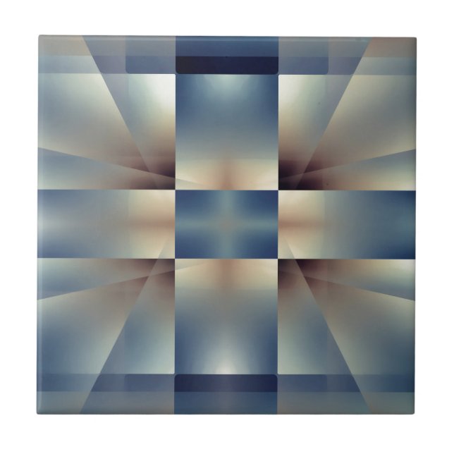 Abstraktens geometriska mönster kakelplatta (Framsidan)