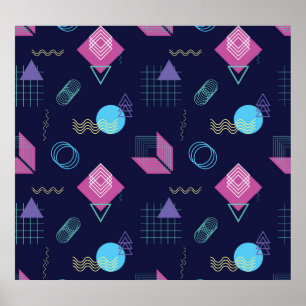 Abstraktens geometriska mönster, linjeformer. poster