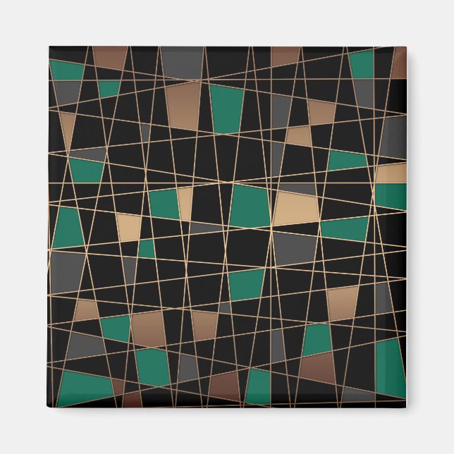 Abstraktens geometriska mönster magnet (Framsidan)