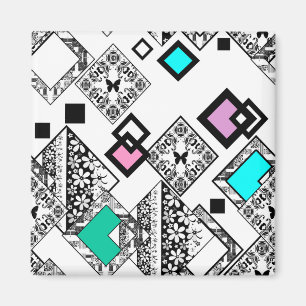 Abstraktens geometriska mönster magnet