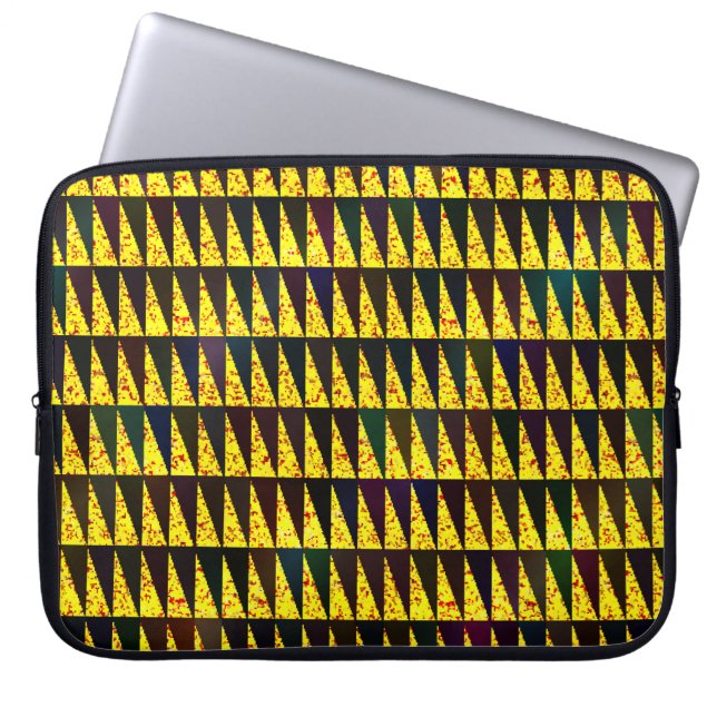 Abstraktens geometriska mönster med trianglar laptop fodral (Framsidan)