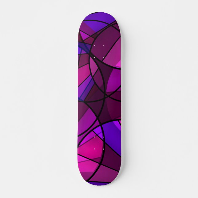 Abstraktens geometriska mönster mini skateboard bräda 18,5 cm (Framsida)