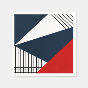 Abstraktens geometriska mönster pappersservett