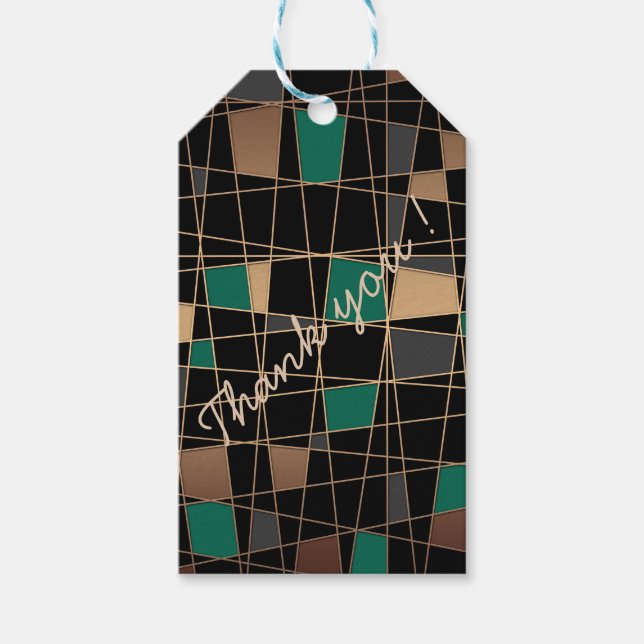 Abstraktens geometriska mönster presentetikett (Framsidan)