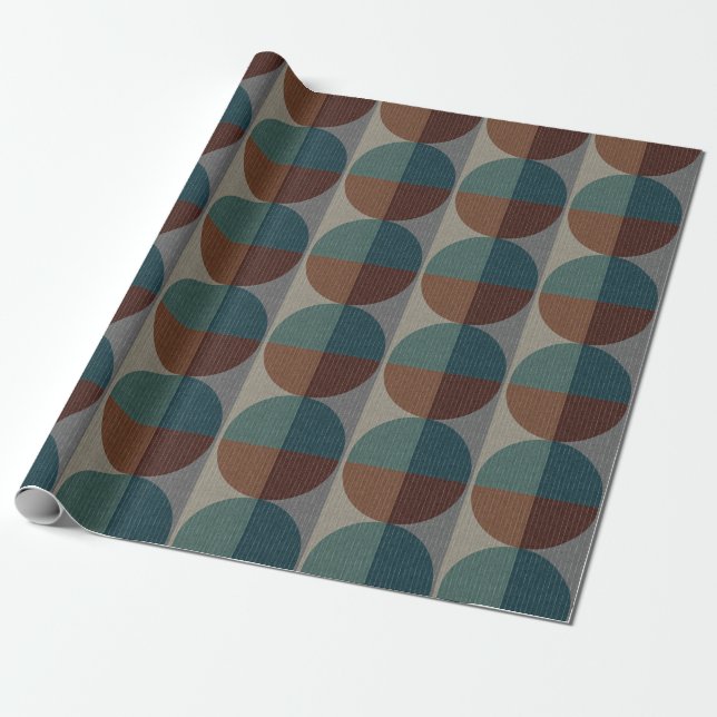 Abstraktens geometriska mönster. presentpapper (Utrullad)